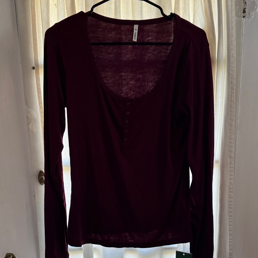 HALARA Deep Burgundy Long Sleeve Top